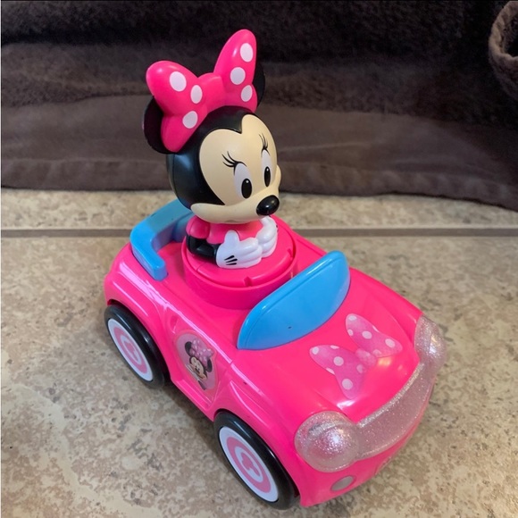 Disney Minnie Mouse Push and Go Pink Car with Light and Sounds - Picture 8 of 8